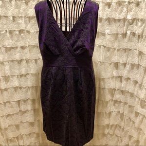 Torrid Purple V-Neck Pleated Sheath Dress Size 20